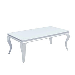 Homy France Table basse BAROQUE Chrome 120x60x45 cm