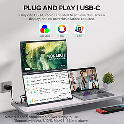 Uperfect Monitor 15.6" Double Écran Portable