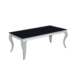 Homy France Table basse BAROQUE Chrome 120x60x45 cm
