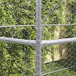 Avis vidaXL Cage à poules 4 pcs Argenté 800 x 200 x 200 cm Acier et PE
