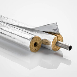 boni-shop Isolation Tuyau Chauffage 42mm, Laine de Roche et Alu, 1m