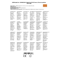 Avis boni-shop Isolation Thermique Tuyau Chauffage, 2m, Ø 12/15 mm, Norme GEG