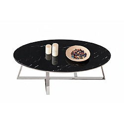 Homy france Table basse ovale - Chrome