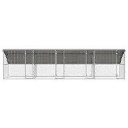 Acheter vidaXL Cage à poules 4 pcs Argenté 800 x 200 x 200 cm Acier galvanisé