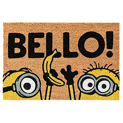 Minions Paillasson Décoratif Motif Banana BELLO! 40x60cm Antidérapant Multicolore