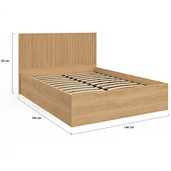 Idmarket LIT COFFRE JULIETTE LATTES 140 pas cher