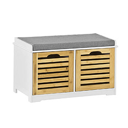 SoBuy Meuble à Chaussures FSR23-K Blanc 71×35×43cm