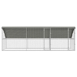 Acheter vidaXL Cage à poules 3 pcs Argenté 600 x 200 x 200 cm Acier galvanisé