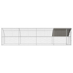 Acheter vidaXL Cage à poules 4 pcs Argenté 800 x 200 x 200 cm Acier et PE