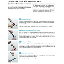 boni-shop Raccord compression multicouche 16, Raccord multicouche à visser, raccord mâle 1/2 AG