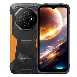 Smartphone Blackview FORT 1 Orange : 6.56" HD+,18Go+256Go, 10000mAh, Android 15,Empreinte digitale, Dual SIM 4G,NFC,GPS Téléphone Portable-390g