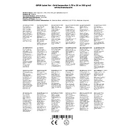 Avis Klasebo Bâche d'échafaudage 1.70x20m 200g/m² - Protection chantier translucide