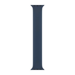 Avis Bracelet Boucle unique en Silicone Apple Watch | 38/40/41/42 mm - Taille 3 - Abyss Blue