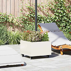 vidaXL Pied de parasol Blanc 45 x 45 x 45 cm Acier