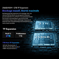 Smartphone Oscal Pilot 3 Noir : 6.78", 12Go+512Go, 7500mAh, Android 15,Empreinte digitale, Dual SIM 5G, NFC,Téléphone Portable-357g