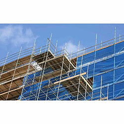 boni-shop Filet de protection échafaudage 2,57 x 100 m, 50 g/m², vert, HDPE, sécurité chantier