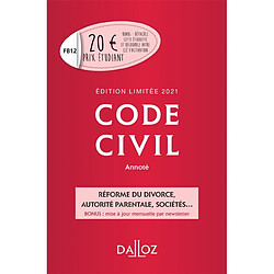 Code civil 2021, annoté - Occasion