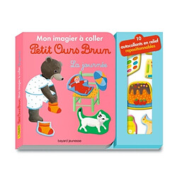 Mon imagier à coller Petit Ours Brun : la journée