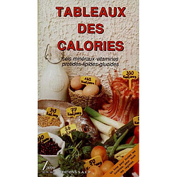 Tableaux des calories : sels minéraux, vitamines, protides, lipides, glucides - Occasion