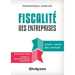 Fiscalité des entreprises : rappels de cours, exemples, cas d'application commentés - Occasion