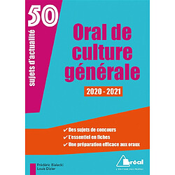 50 sujets d'actualité : culture générale : 2020-2021 - Occasion