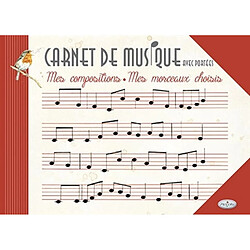 Carnet de note musique avec portées - Occasion