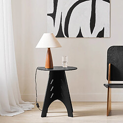 SoBuy HFBT01-SCH Table d'appoint Ronde en Bois Table Basse Ronde Table de Nuit Table de Chevet Bouts de Canapé