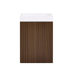 SoBuy BZR196-BR Meuble Suspendu avec Lavabo 