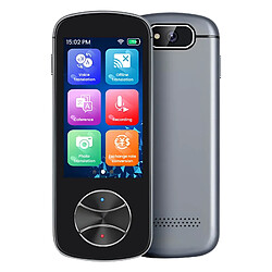 Avizar Traducteur vocal IA 137 langues écran tactile caméra photo Compact Gris