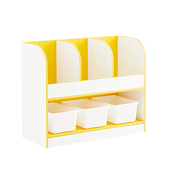 SoBuy Meuble de Rangement Enfant 3 Compartiments avec Boîtes, Organisateur