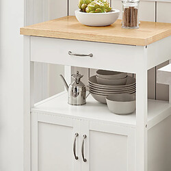 SoBuy FKW22-WN Meuble de Rangement à roulettes, Caisson roulant, Chariot L60xH90xP44cm pas cher