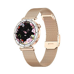 Montre connectée femme i1222 - Appels Bluetooth, tension artérielle, oxymétrie, fréquence cardiaque - Or rose 04