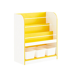 SoBuy KMB108-G Étagère à Livres et Jouets, Bibliothèque Enfant, Étagère de Rangement pour Chambre Enfant