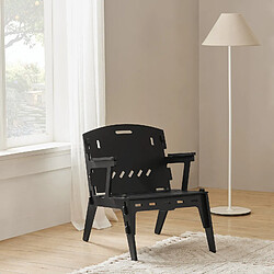 SoBuy HFST02-SCH Fauteuil Design Salon Ergonomique Chaise Fauteuil de Salon Confortable Fauteuil de Bureau en Tenons et Mortaises