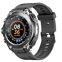 Montre connectée T92 Bluetooth - Écouteurs TWS intégrés - Noir
