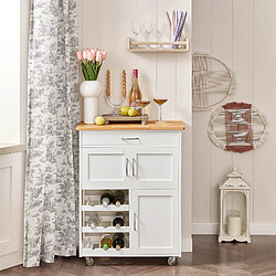 SoBuy FKW45-WN Desserte Chariot de cuisine de service roulant, Meuble Armoire