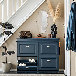 SoBuy FSR79-B Armoire Chaussure 4 Abattants 1 Tiroir 1 Crochet