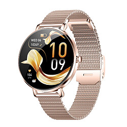 Montre connectée pour femme NX31 - Appels Bluetooth, Multisport, Podomètre - Doré