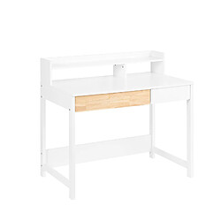 SoBuy Bureau FWT106-W Blanc 100×59×95cm
