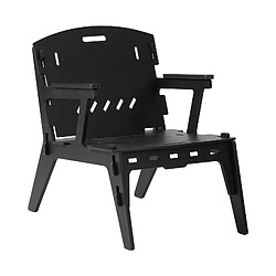SoBuy HFST02-SCH Fauteuil Design Salon Ergonomique Chaise Fauteuil de Salon Confortable Fauteuil de Bureau en Tenons et Mortaises