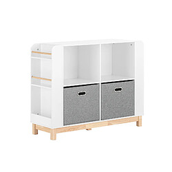 SoBuy KMB85-W Bibliothèque Enfant Étagère de Rangement Jouets pour Enfants Étagère à Livres Rangement Latéral | Prévente