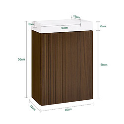 Avis SoBuy BZR196-BR Meuble Suspendu avec Lavabo