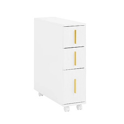 SoBuy Meuble WC 3 Tiroirs sur Roulettes Rangement pour Salle de Bain Gain de Place