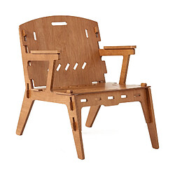 SoBuy HFST02-BR Fauteuil Design Salon Ergonomique Chaise Fauteuil de Salon Confortable Fauteuil de Bureau en Tenons et Mortaises