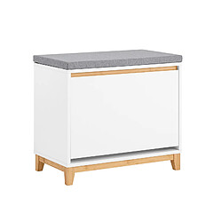 SoBuy FSR191-WN Armoire à Chaussures avec 1 Abattants et 1 Coussin