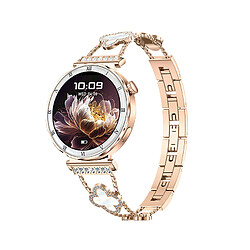 Montre connectée femme i1222 - Appels Bluetooth, tension artérielle, oxymétrie, fréquence cardiaque - Or rose