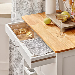 SoBuy FKW45-WN Desserte Chariot de cuisine de service roulant, Meuble Armoire pas cher