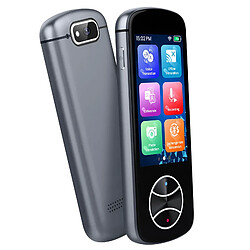 Avizar Traducteur vocal IA 137 langues écran tactile caméra photo Compact Gris