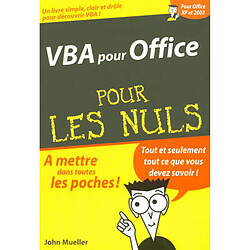VBA pour Office pour les nuls - Occasion