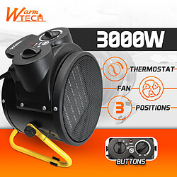 Warm Tech Chauffage d'atelier céramique 3000W avec thermostat